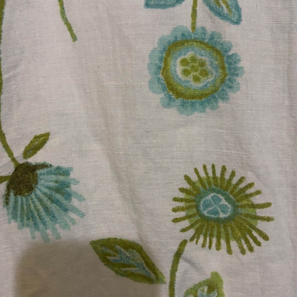 Hot Cotton 3X Linen Cotton Camp Shirt Button Up Botanical Floral Print Boxy Fit - Picture 4 of 8